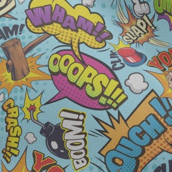 Passionate Comic Text Chiffon