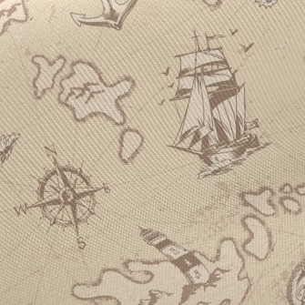 Sailing Sailing Map Twill