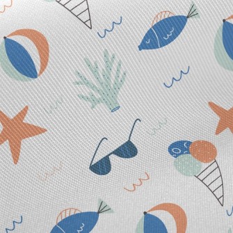 Coral Fish Beach Ball Twill