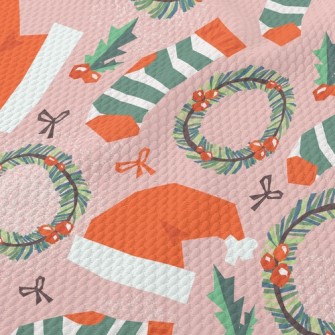 Christmas Hat Wreath Socks Birdseye Piqué