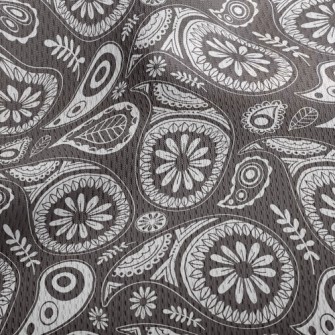Mysterious Paisley Flower Athletic Mesh Flat Back