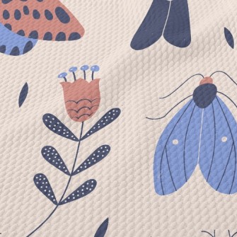 Insects In The Garden Birdseye Piqué