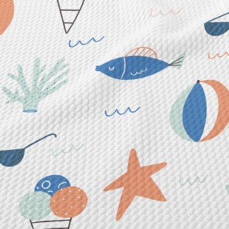 Coral Fish Beach Ball Birdseye Piqué