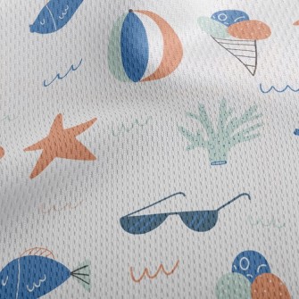 Coral Fish Beach Ball Athletic Mesh Flat Back