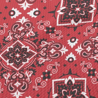 Bright Mysterious Damask Birdseye Piqué