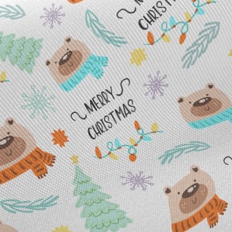 Christmas Scarf Bear Twill