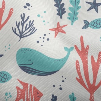 Leisurely Whale Coral Dobby