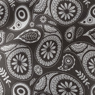 Mysterious Paisley Flower Waterproof Canvas