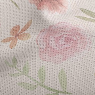 Smudged Gentle Rose Athletic Mesh Flat Back