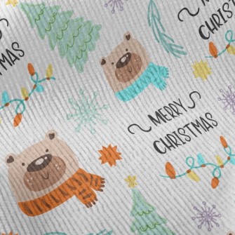 Christmas Scarf Bear Standard Corduroy