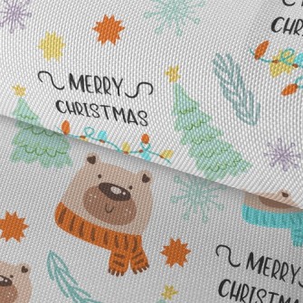 Christmas Scarf Bear Waterproof Oxford