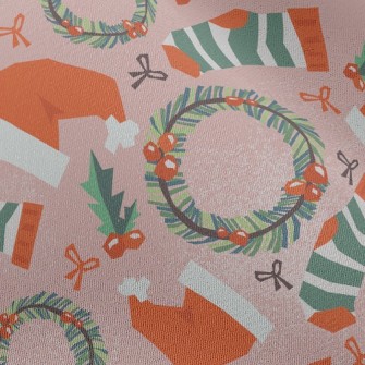 Christmas Hat Wreath Socks Chiffon