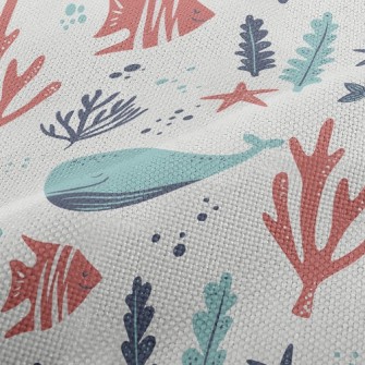 Leisurely Whale Coral Performance Linen