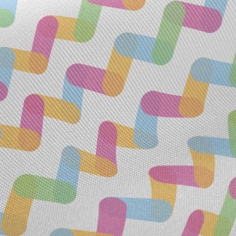 Rainbow Zigzag Pattern Twill