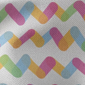 Rainbow Zigzag Pattern Waterproof Canvas