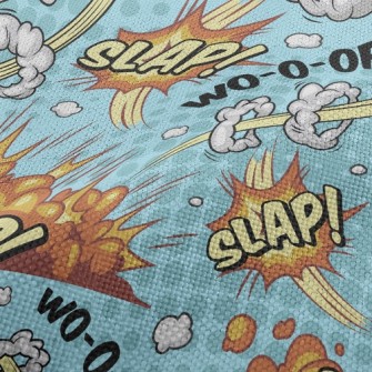 Exaggerated Sound Effect Text Performance Linen