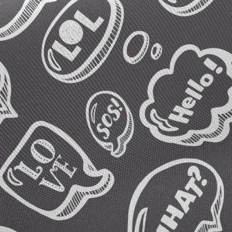 Cute Dialog Text Twill