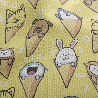 Cute Animal Cone Athletic Mesh Flat Back
