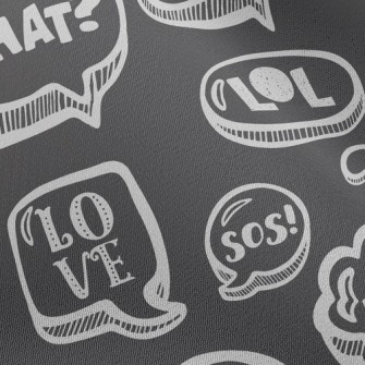 Cute Dialog Text Chiffon