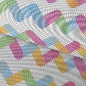 Rainbow Zigzag Pattern Waterproof Oxford