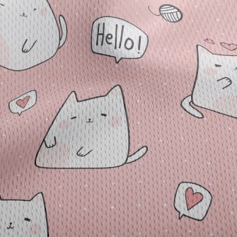 Shy Hello Kitty Athletic Mesh Flat Back