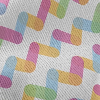 Rainbow Zigzag Pattern Standard Corduroy