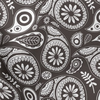 Mysterious Paisley Flower Stretch Ponte