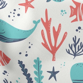 Leisurely Whale Coral Stretch Ponte