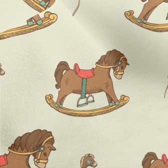Wooden Rocking Horse Micro Fleece