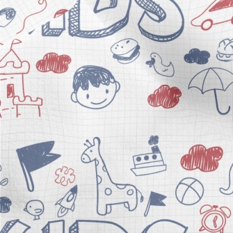 Fun Kid Doodles Micro Fleece