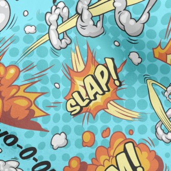Exaggerated Sound Effect Text Micro Fleece