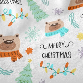 Christmas Scarf Bear Minky