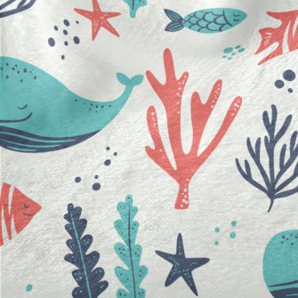 Leisurely Whale Coral Minky