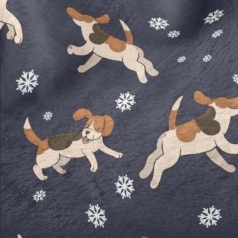Chasing Snowflake Dogs Minky