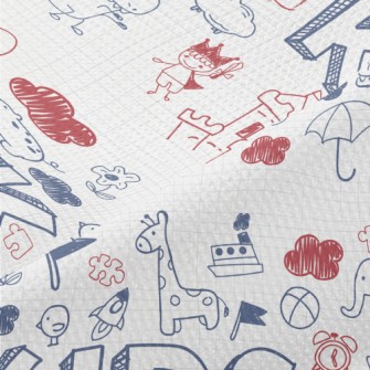 Fun Kid Doodles Piqué