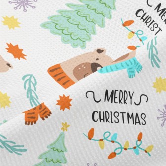 Christmas Scarf Bear Piqué