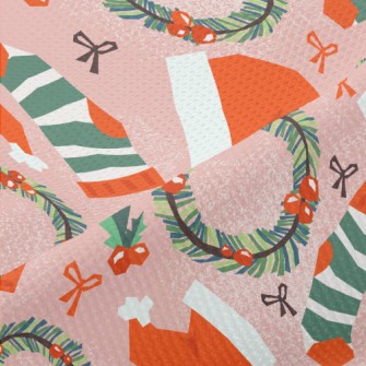 Christmas Hat Wreath Socks Piqué