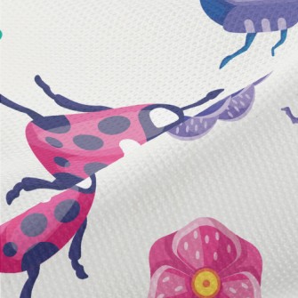 Various Colorful Insects Piqué