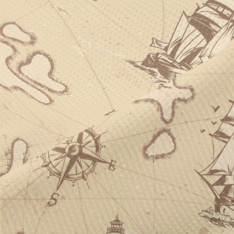 Sailing Sailing Map Piqué