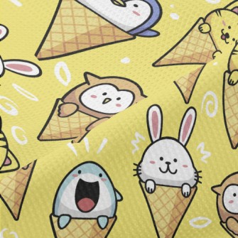 Cute Animal Cone Piqué