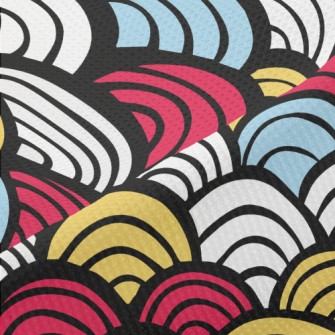 Strange Wavy Pattern Piqué