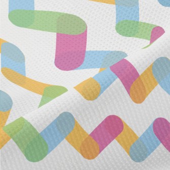 Rainbow Zigzag Pattern Piqué