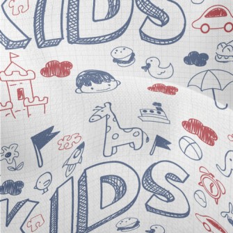 Fun Kid Doodles Lightweight Performance Linen