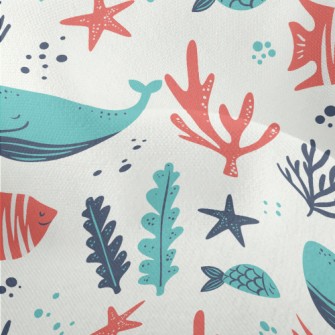 Leisurely Whale Coral Lightweight Performance Linen