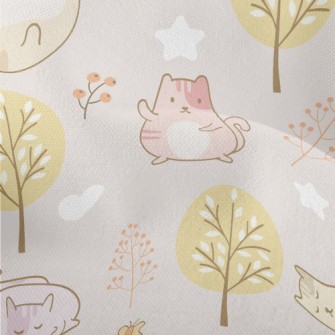 Say Hello Tumbling Kitten Lightweight Performance Linen