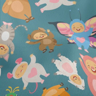 Children Pretending To Be Anim Lightweight Performance Linen