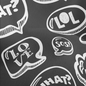 Cute Dialog Text Lightweight Performance Linen