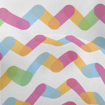 Rainbow Zigzag Pattern Lightweight Performance Linen