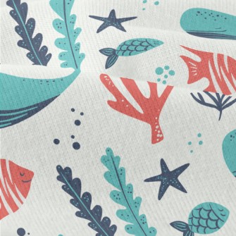Leisurely Whale Coral Modern Jersey
