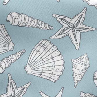 Mottled Shell Starfish Jersey Backed Fleece